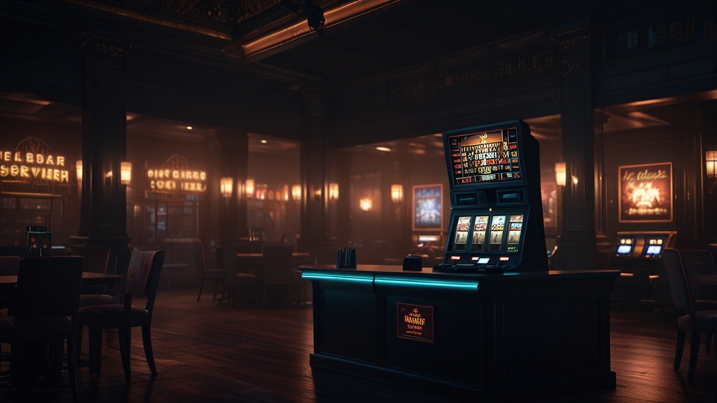 Spieler gibt im Casino einen Bonuscode am Kassenbereich ein